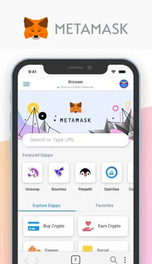 The appearance of the MetaMask crypto wallet.
