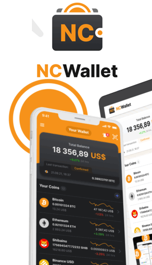 The appearance of the NCWallet crypto wallet.