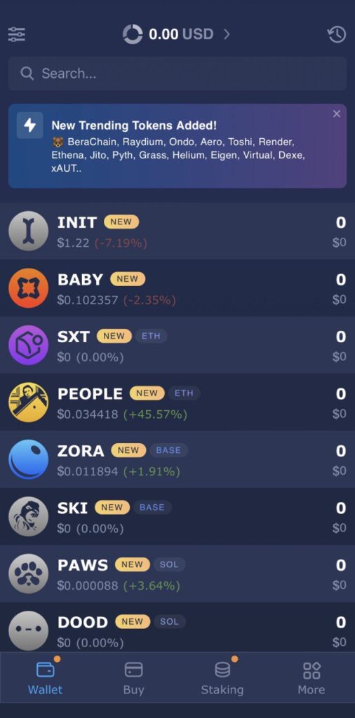 Atomic Wallet crypto wallet appearance.